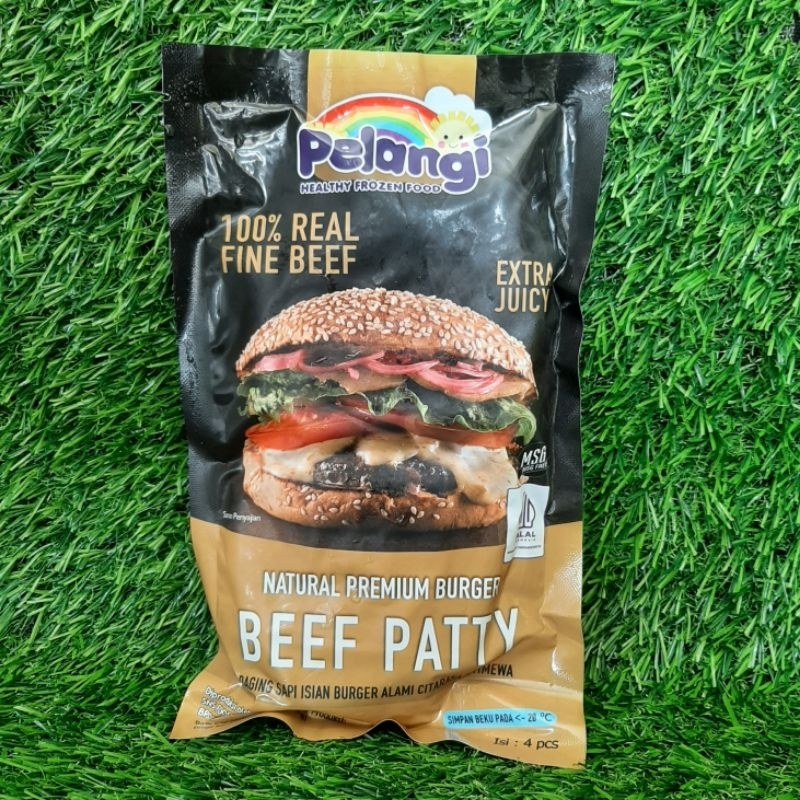 

Burger beef patty pelangi 4pcs