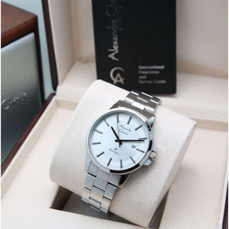 Jam tangan pria Alexandre Christie Ac 1034 /Ac1034 Rantai Original