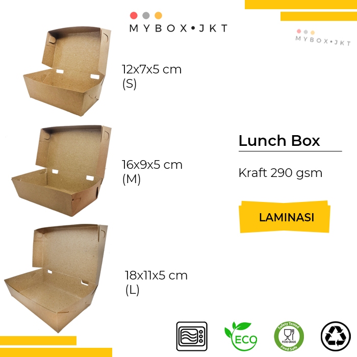 Lunch Box Paper Lunch Kraft Laminasi PROMOSI
