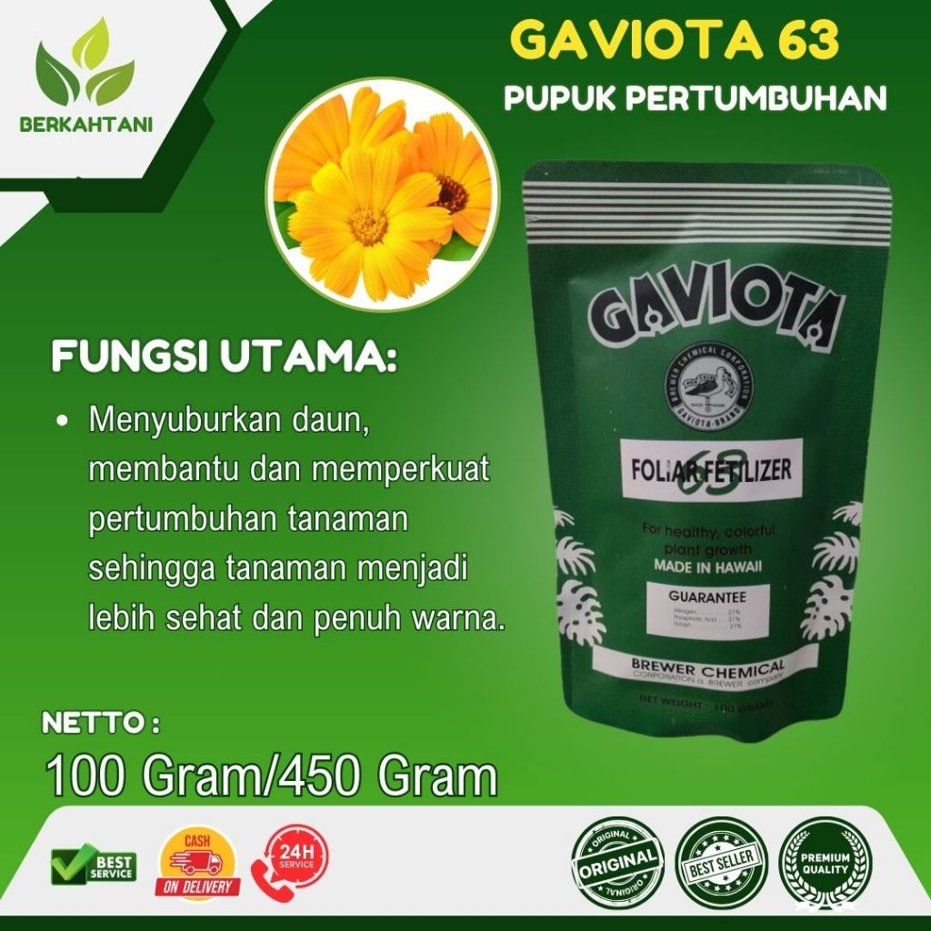 Pupuk Gaviota 63 100 Gram Pupuk Anggrek