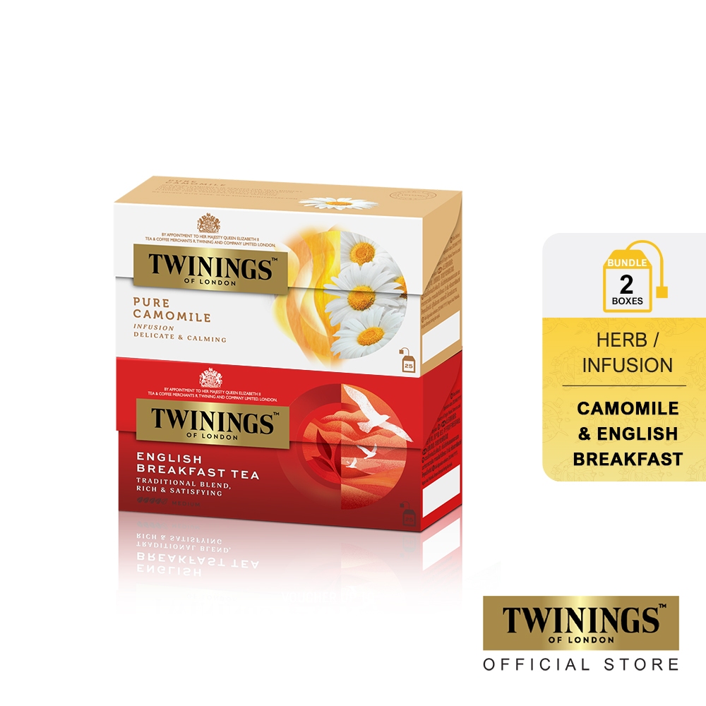 

[Paket Bundle] Twinings Teh Celup Pure Camomile dan English Breakfast