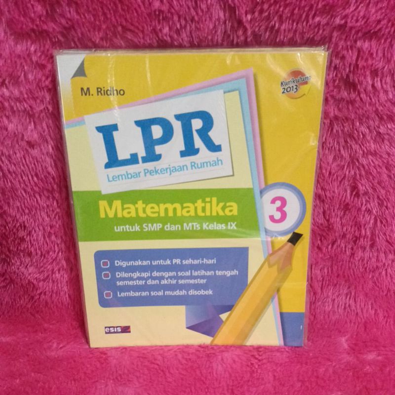 buku LPR lembar pekerjaan rumah matematika untuk SMP/MTS kelas IX