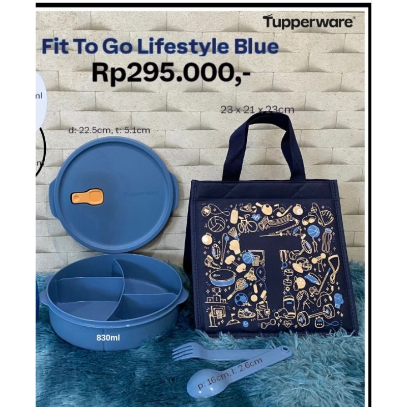 Tupperware Fit to go 1set Bekal,sendok,dan tas(3 warna)
