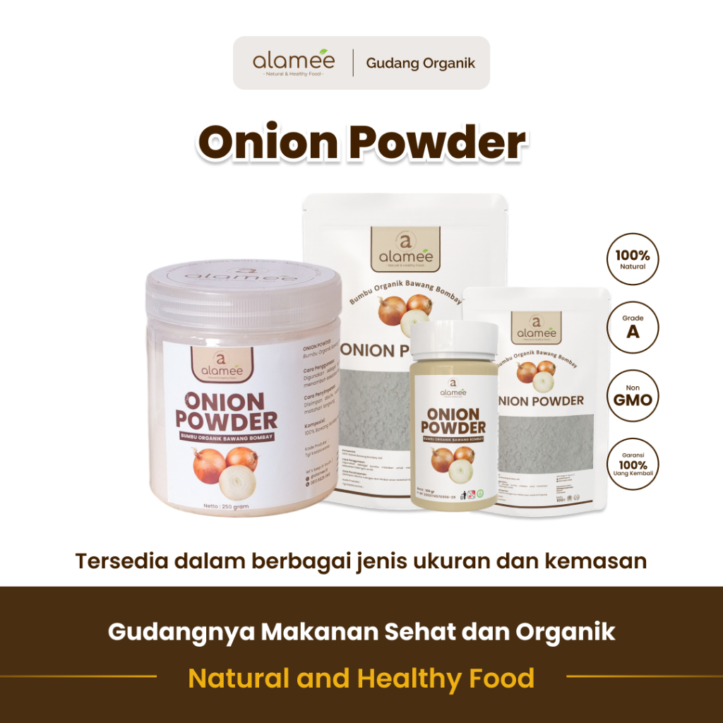 

alamee bumbu organik bawang bombai aroma khas manis lembut segar bawang pilihan kualitas premium
