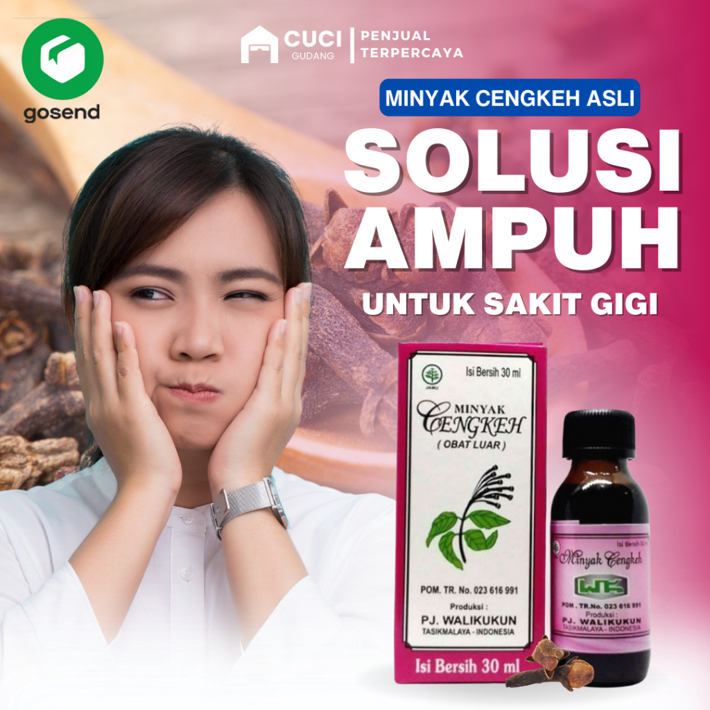 Obat Sakit Gigi Berlubang Ampuh Minyak Cengkeh Murni Obat Sakit Gigi Semprot Penghancur Perontok Gig