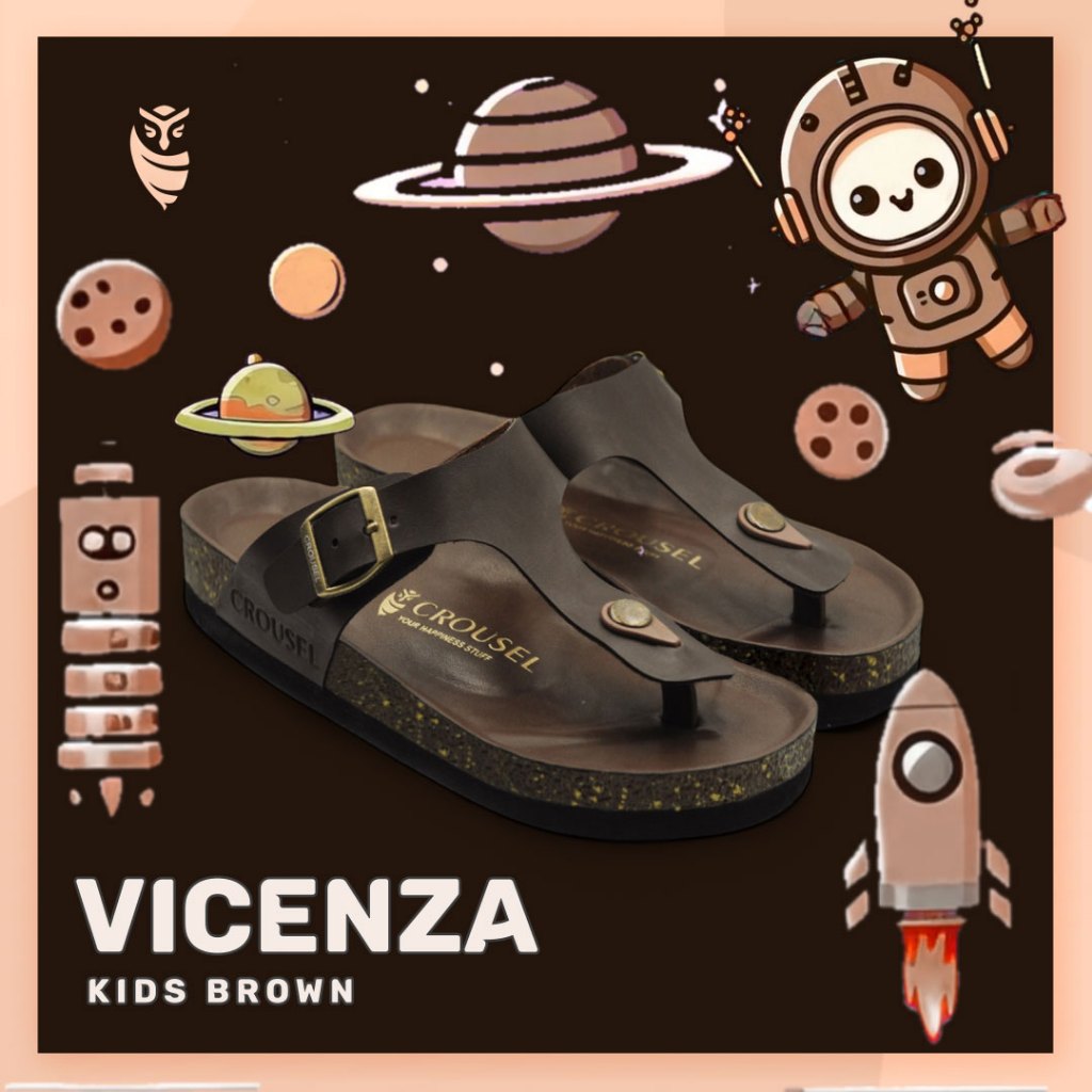 Crousel Sandal Casual  Kids - Vicenza Brown