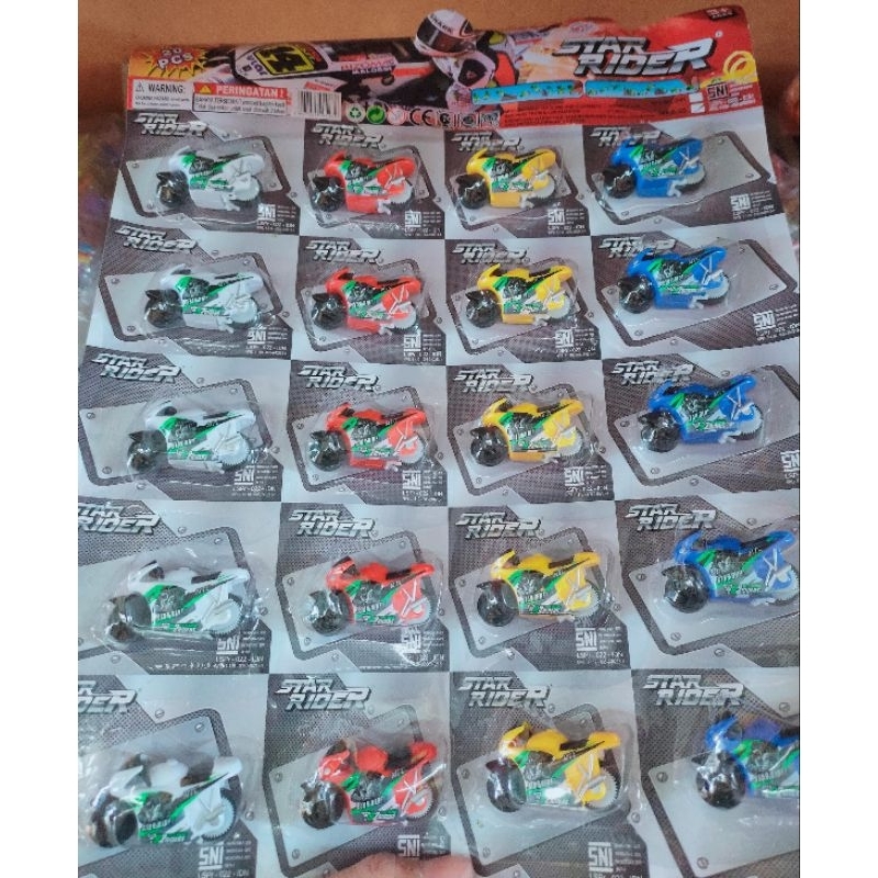 4pcs mainan motor GP spin go / mainan moto GP / miniatur motor GP/ motor rossi / mainan anak murah