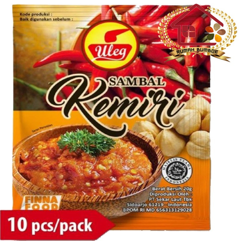 

(10 sachet x 20gr) FINNA Uleg Sambal Kemiri Renceng