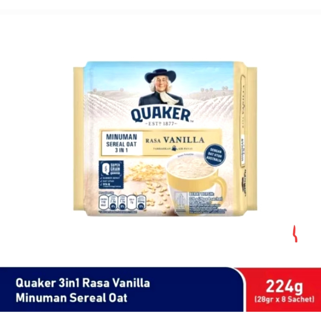 

Quaker Vanila isi 8 Sachet 3 in 1 Orang tua