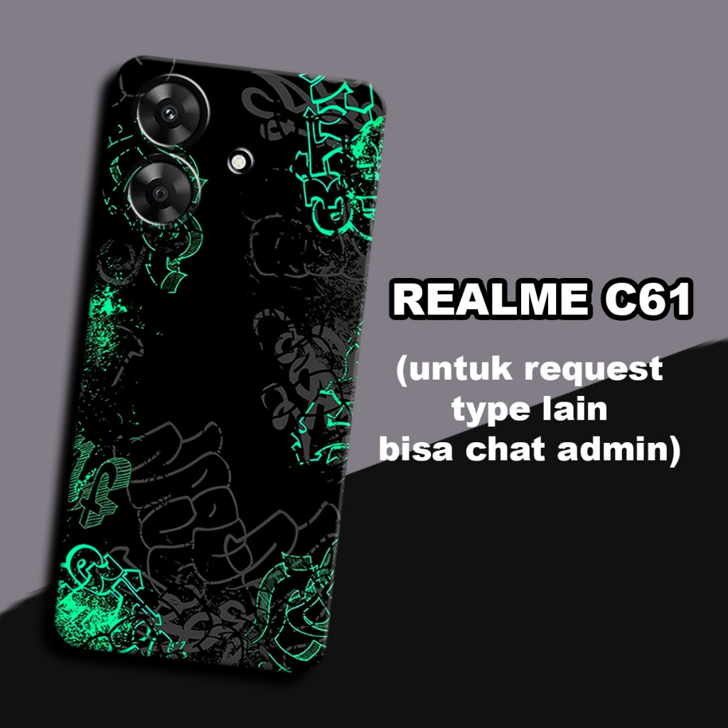 CC25/ Softcase karet lentur untuk realme c61/Motif grafity/case realme c61 /kesing realme c61  /sili