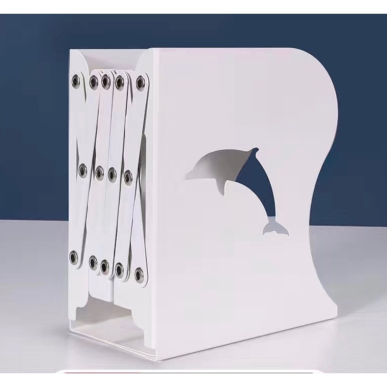 KODE Y42P Book Organizer Holder Stand Dolphin Penyangga Rak Buku Fleksibel Lumba