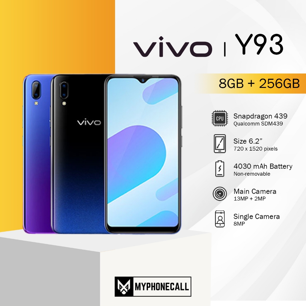 HP VIVO Y93 RAM 8/256GB 4G Hp Murah Smartphone Fullset Garansi 12 Bulan