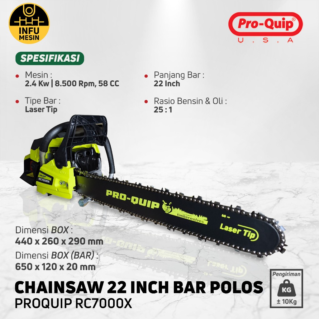Chainsaw ProQuip RC7000X Gergaji Mesin 22 inch