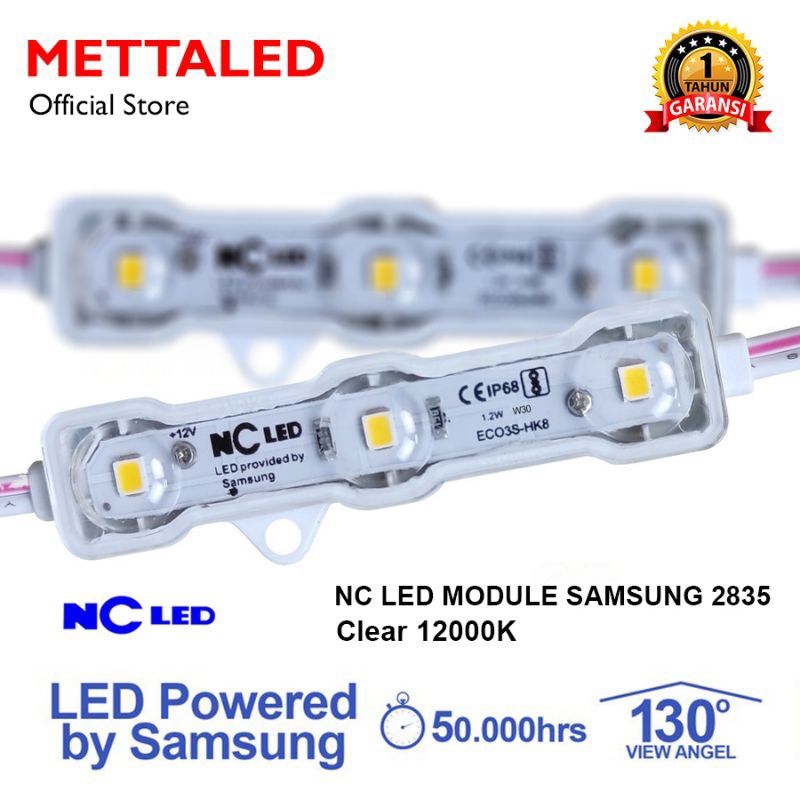 NC LED ORIGINAL SAMSUNG 2835 CLEAR WHITE LAMPU MODULE LED 3 MATA BERGARANSI