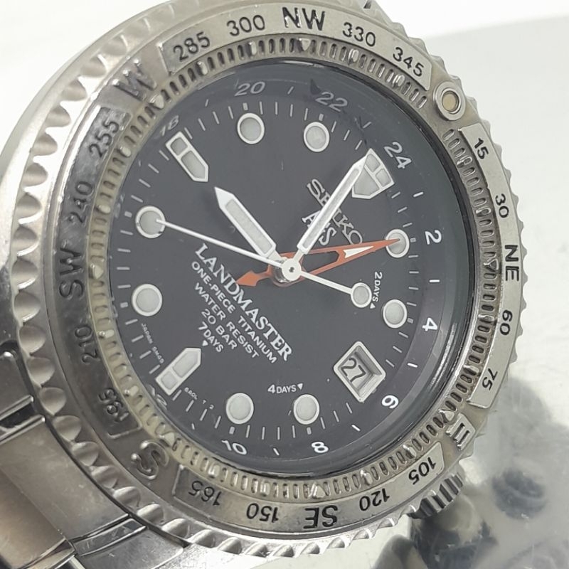 Jam tangan original Seiko AGS Landmaster 5M45 6A00 one piece titanium