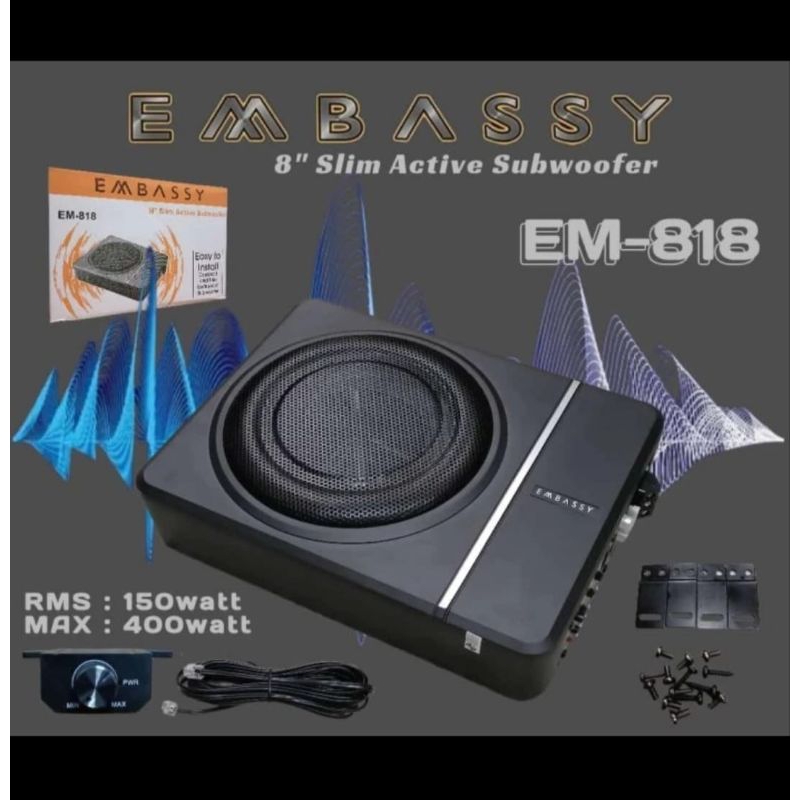 Subwoofer Kolong EMBASSY EM-818 Subwoofer Aktif EMBASSY EM818