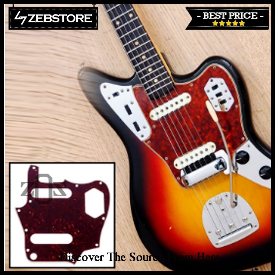 Pickguard Pelindung Body Gitar Fender Jaguar Tortoise 10H S-S 4Ply