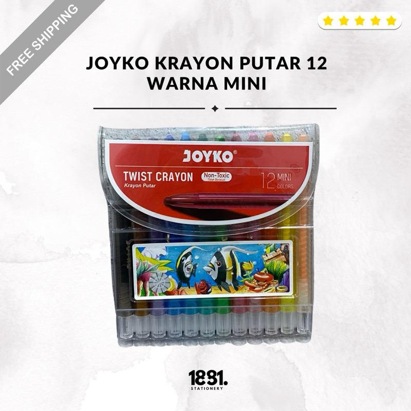 

Joyko Krayon Putar Mini 1 Set 12 Warna | Krayon Putar Mini Joyko 12 Warna