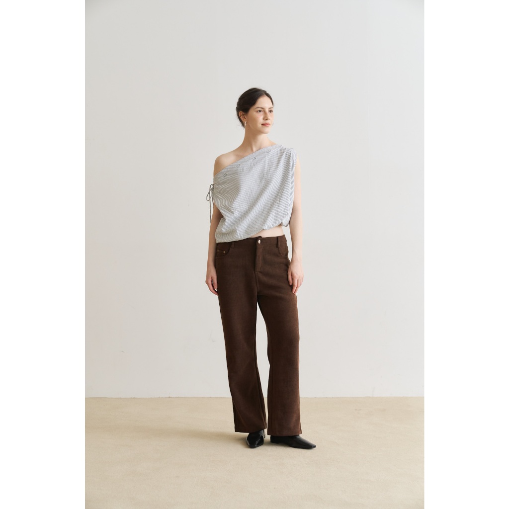 Deco Corduroy Pants in Dark Brown | ALL-ROUNDER COLLECTION
