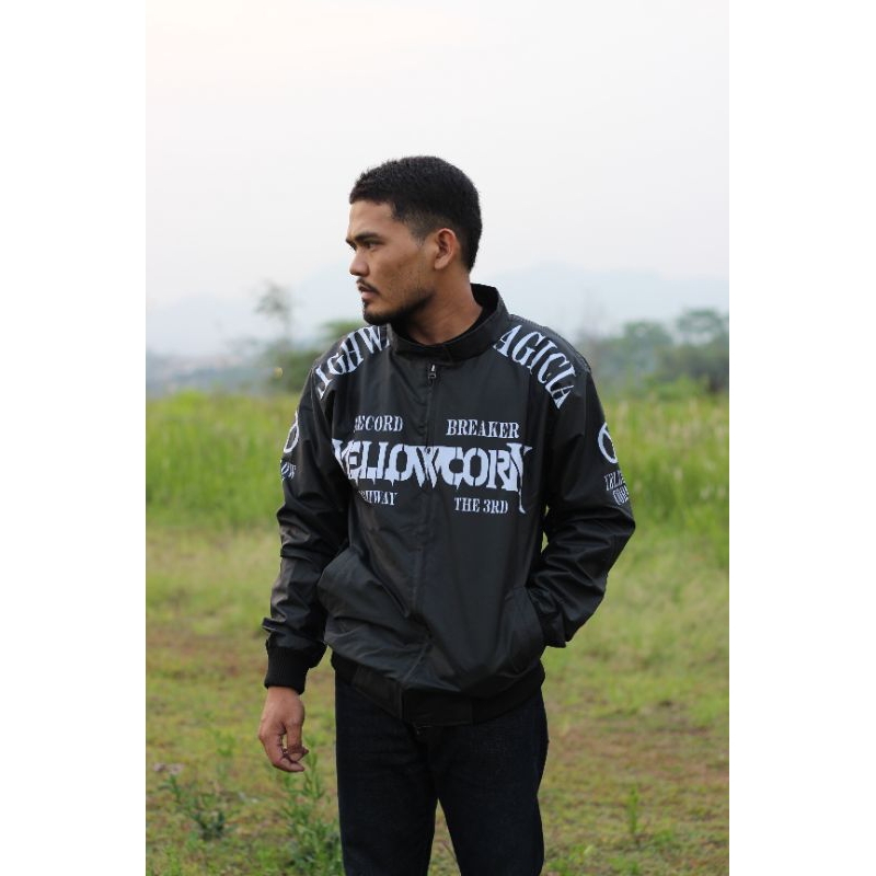 jaket yellow corn jaket parasut yellow corn bomber