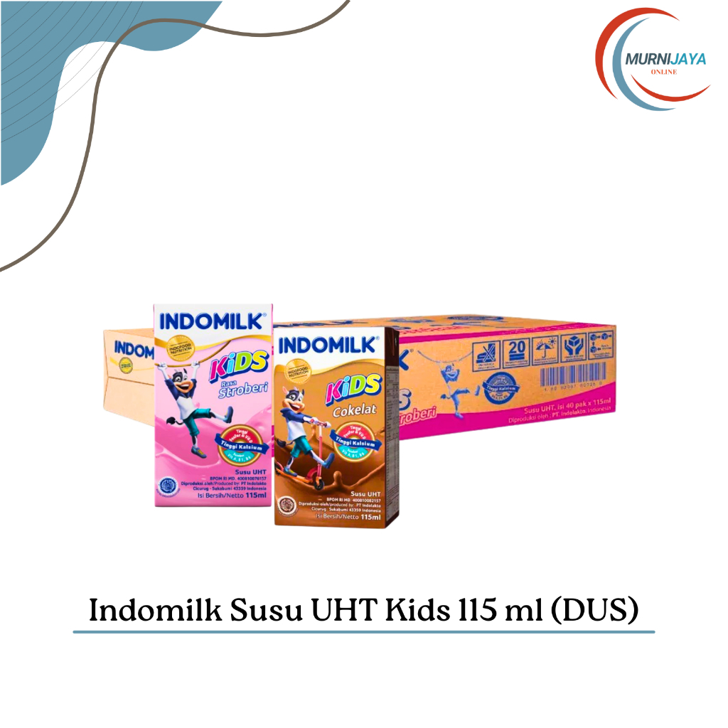 

Indomilk Susu UHT Kids Cokelat/Stroberi 115 ml (DUS - Isi 40 PCS)