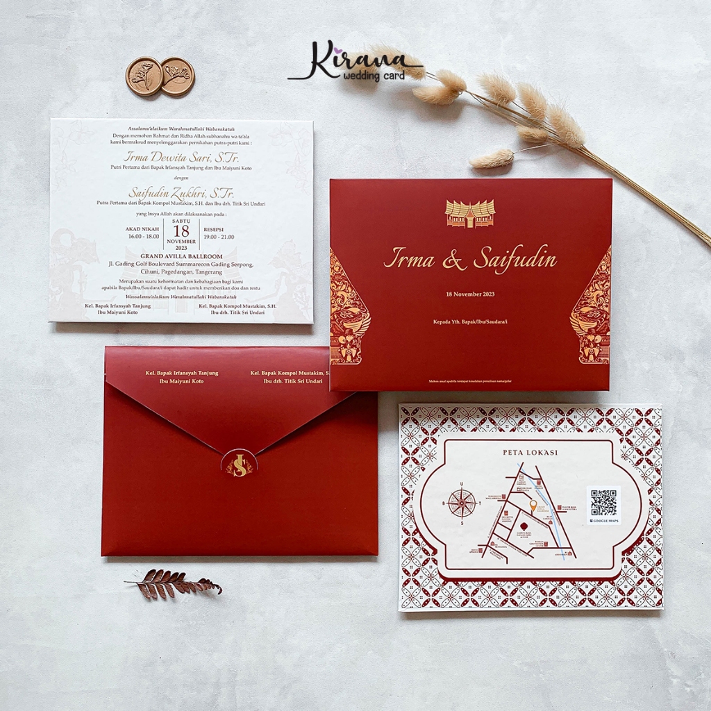 Undangan Custom Hardcover | Undangan Amplop Single Hardcover | Undangan Pernikahan
