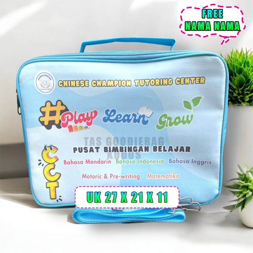 

AA Tas Ultah Anak Custom Nama dan Foto Ulang Tahun Tas Selempang Lepas Model Bimbel Free Desain