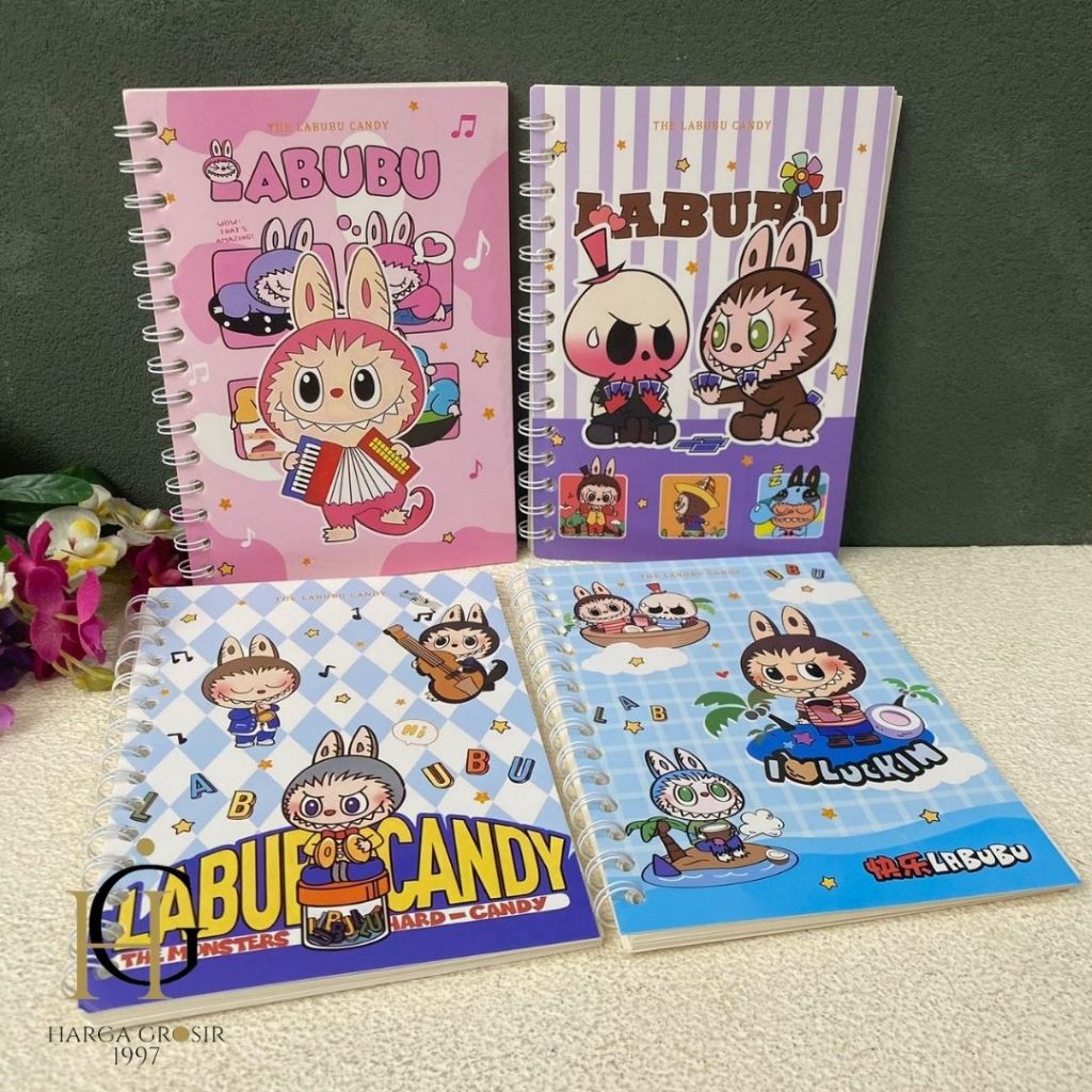 

BUKU BINDER SPIRAL A5 LABUBU TERMURAH LUCU BUKU HARIAN BUKU CATATAN BISA COD