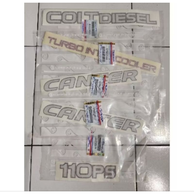 Stiker ps110 stiker coltdiesel 110ps canter turbo intercooler set 5 stiker original