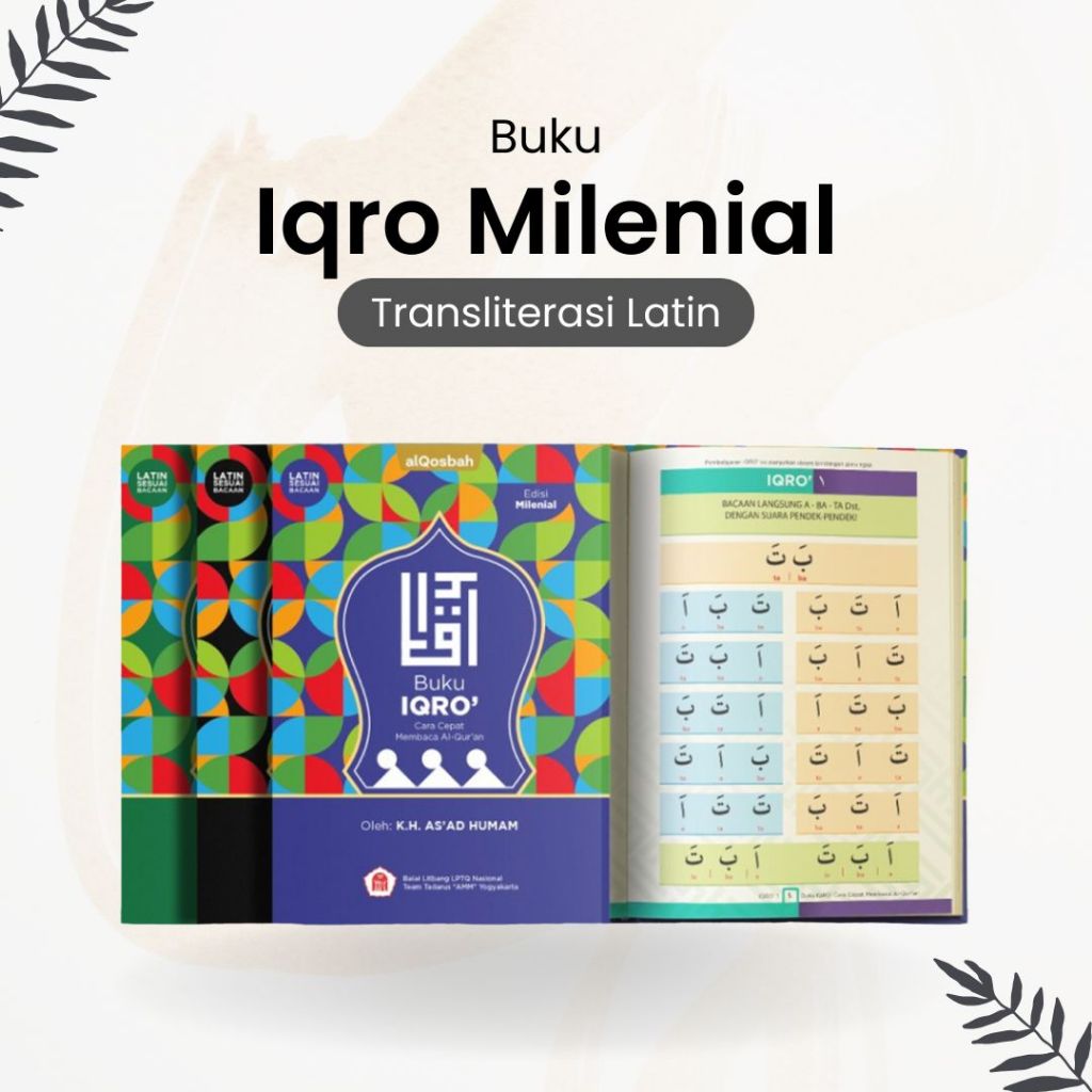 Mushaf Buku Iqro' Milenial – Transliterasi Latin Sesuai Bacaan Lengkap Jilid 1 sampai 6