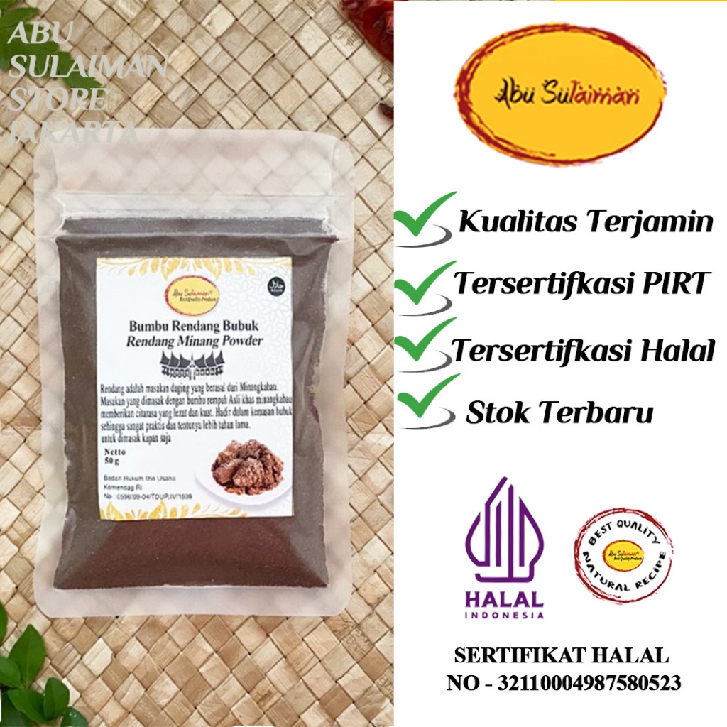 

Bumbu Rendang Instan Spesial / Rendang Minang seasoning / Bumbu Rendang Abu Sulaiman Jakarta