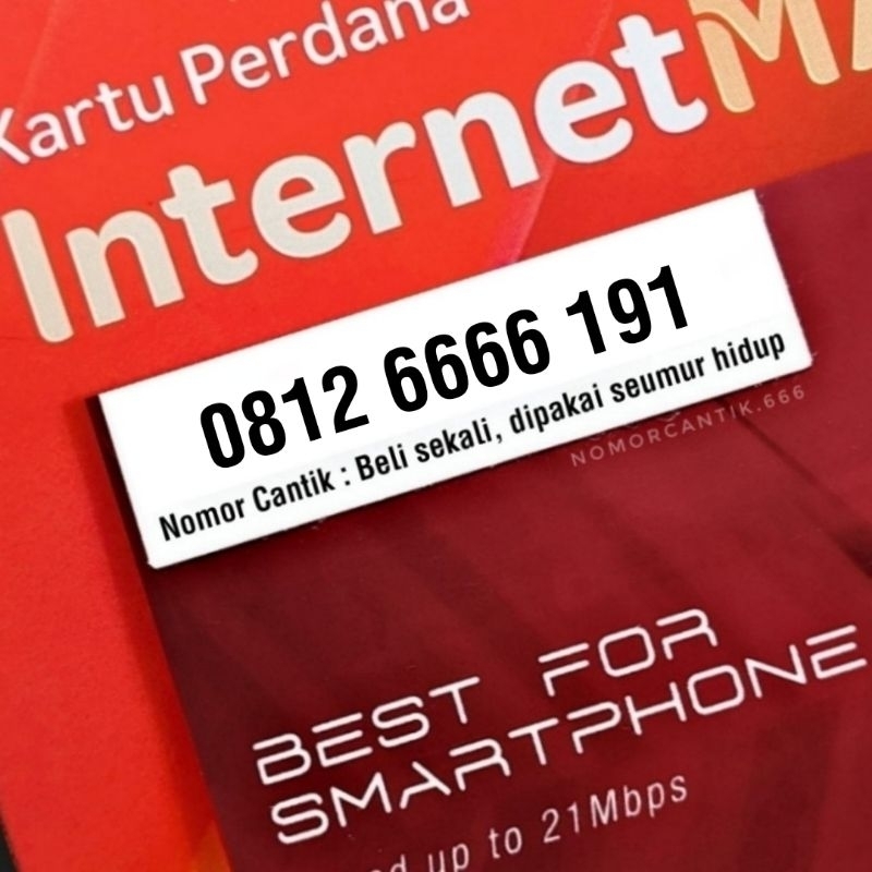 Nomor Cantik Kartu Perdana SimPATI dan As Telkomsel Combo Sakti 11 digit 0812 6666 191