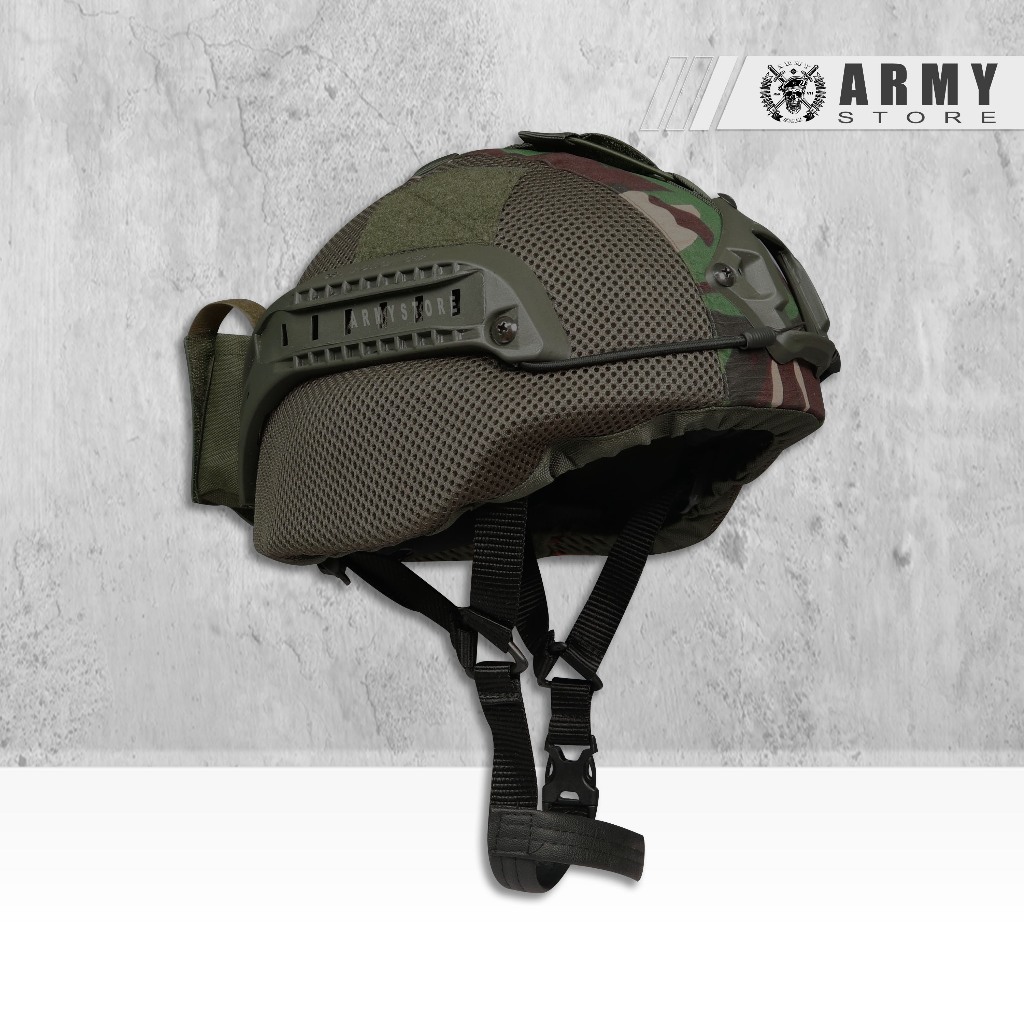 helm tactical mich 2000 full cover hijau loreng
