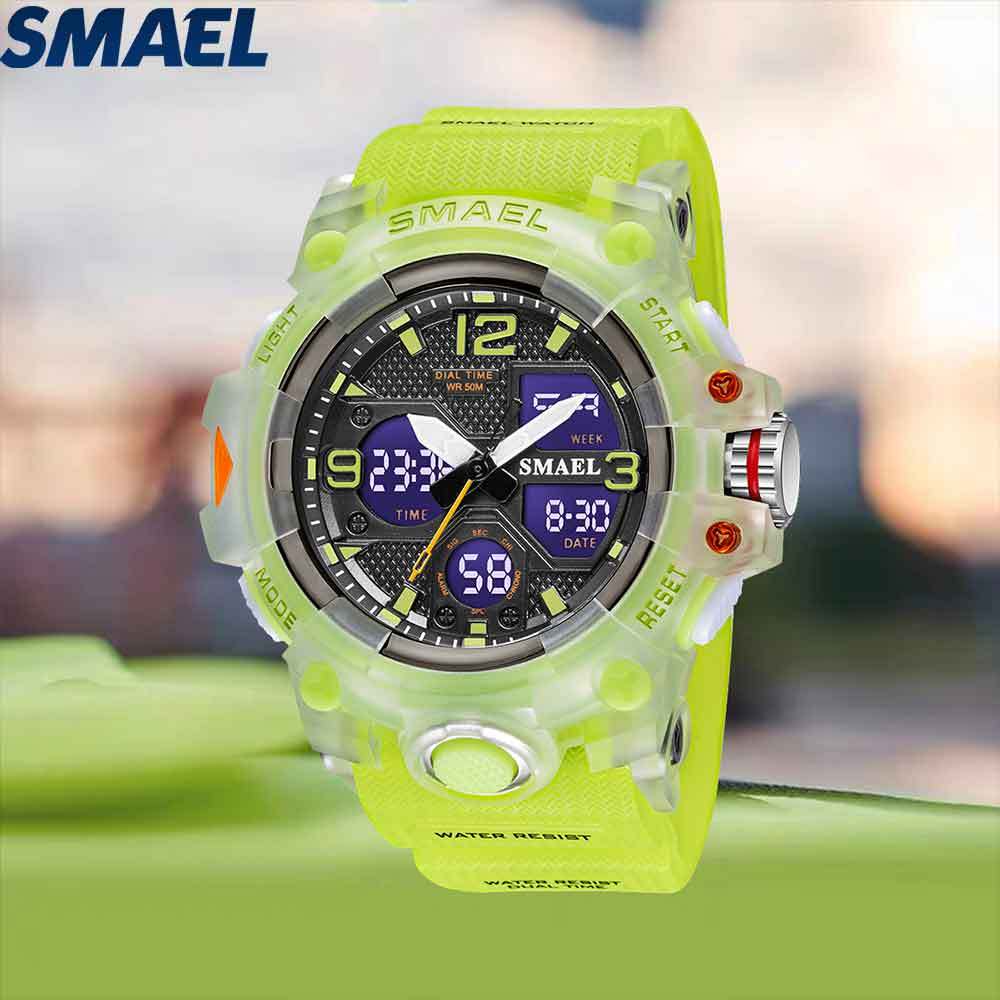 SMAEL 8008 Jam tangan pria unik dan keren,jam tangan analog,jam tangan smael pria, jam digital pria,