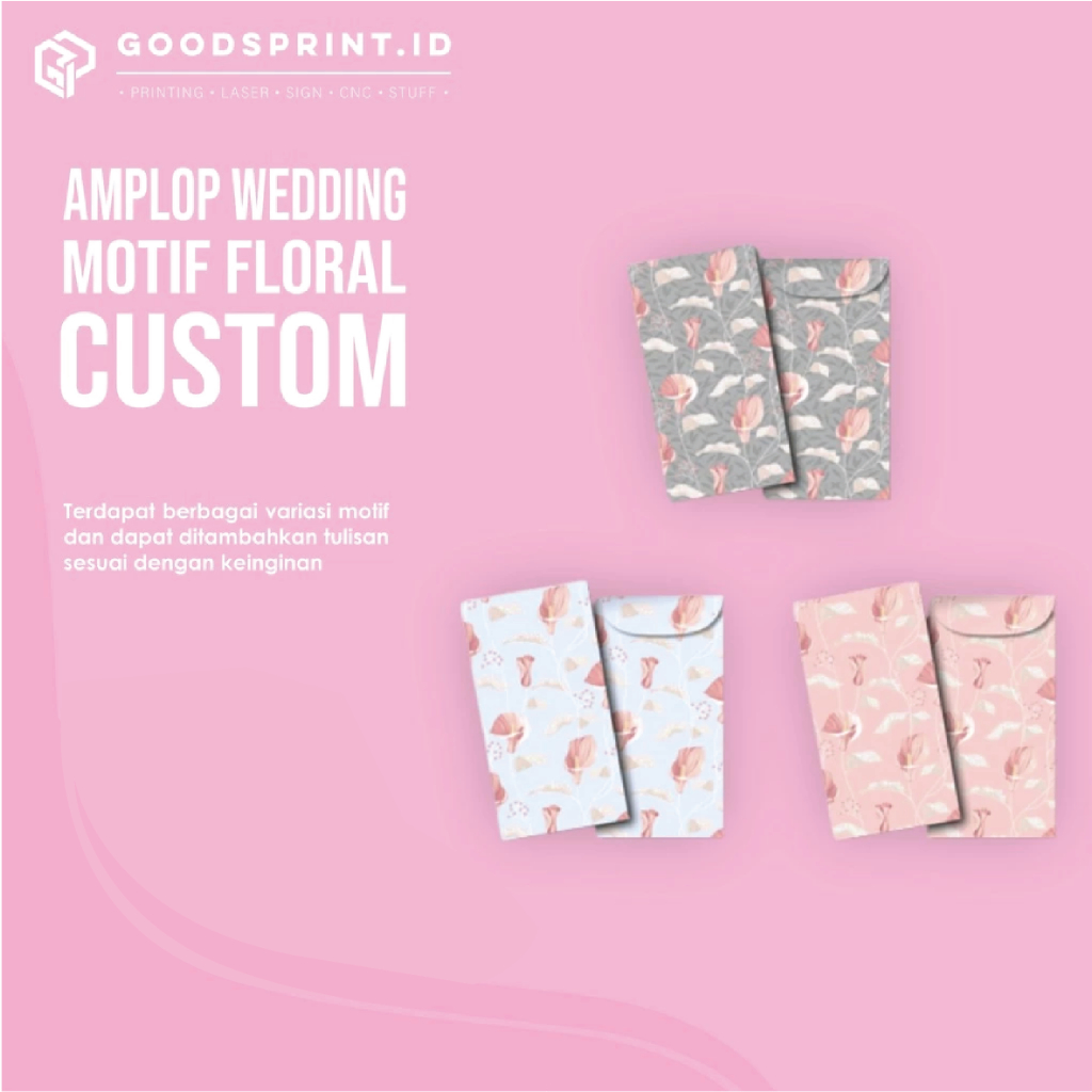 

Amplop Wedding Custom / Amplop Motif Floral / Angpao Custom 1 Pack Isi 6 Pcs