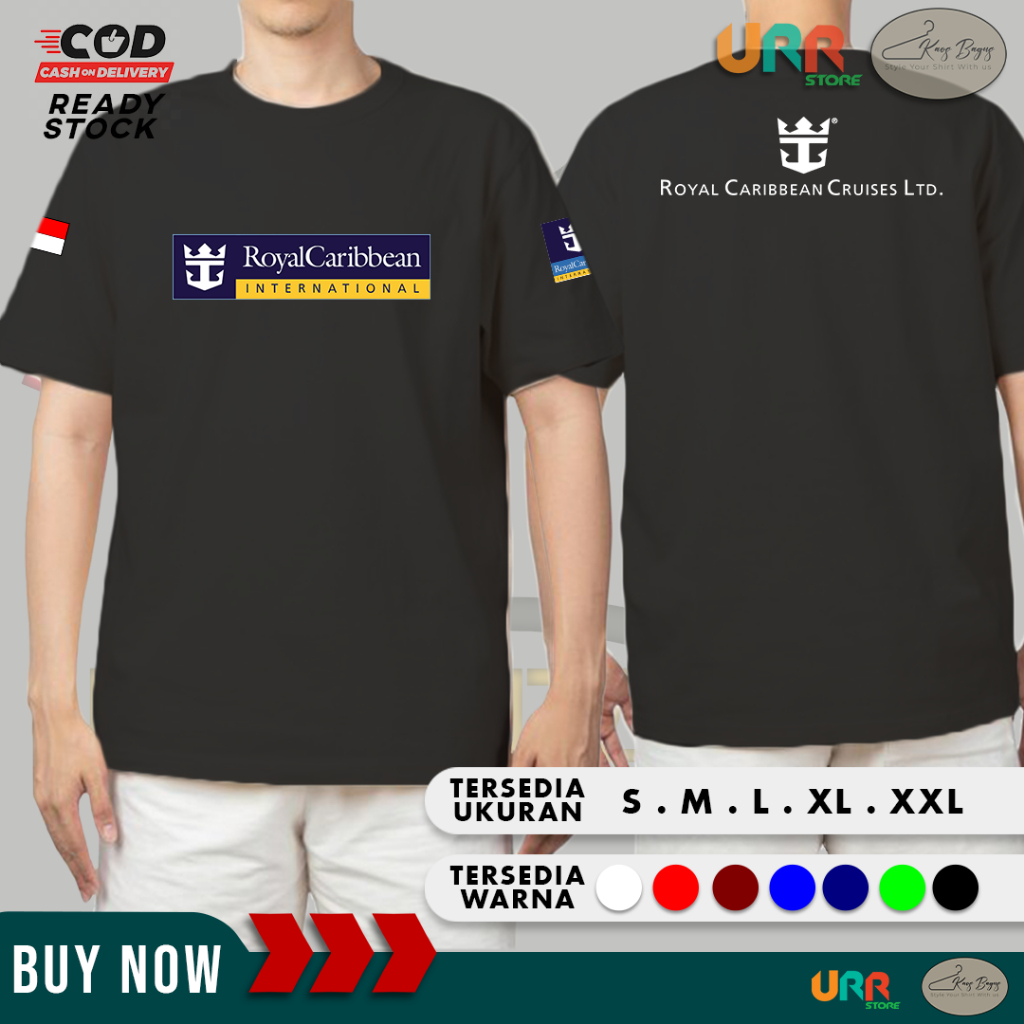 Kaos Baju Royal Caribbean Kapal Pesiar | Cotton Combed 30s