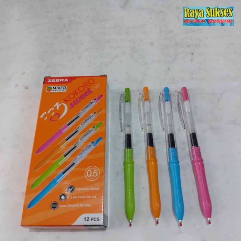 

Pena Kokoro Sweet Gel Zebra/ Gell Pen/Pulpen