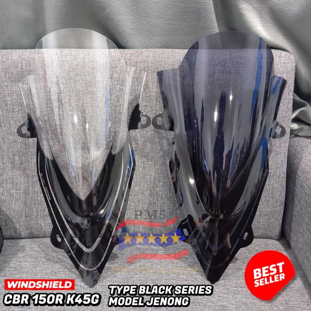 VISOR WINDSHIELD CBR 150R K45G MODEL JENONG BLACK SERIES FULL AKRILIK WINDSHIELD CBR 150R K45G PM5