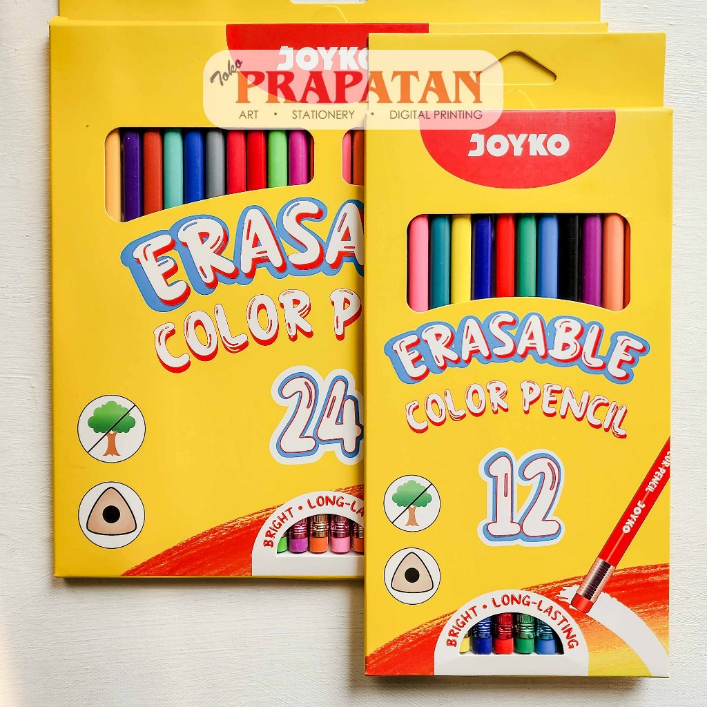 

Pensil Warna Joyko Bisa Dihapus CP-0130 | Erasable Color Pencil