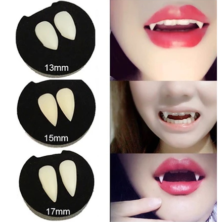 Gigi Taring Palsu Palsu Aksesoris Cosplay Halloween gigi taring palsu dracula vampire