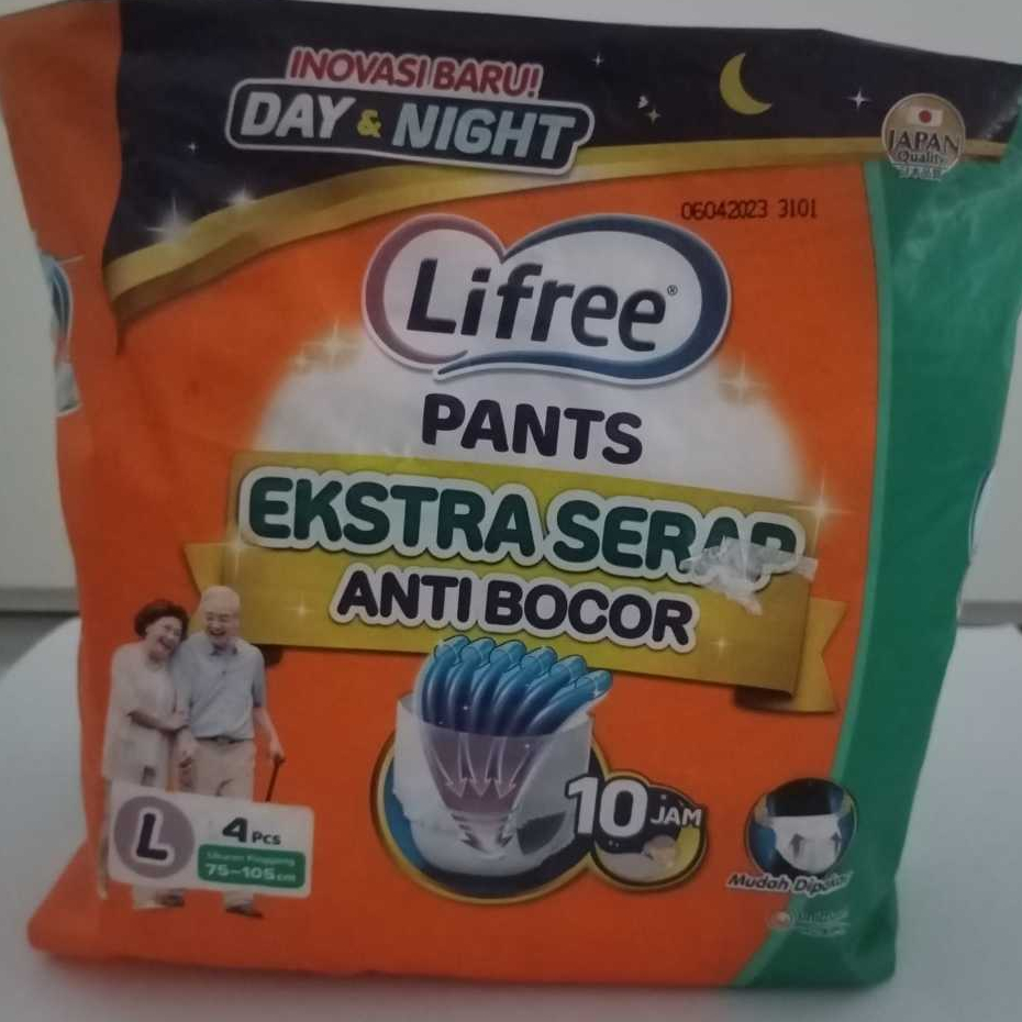 LIFREE PANTS (POPOK CELANA) ISI 4 PCS UKURAN L