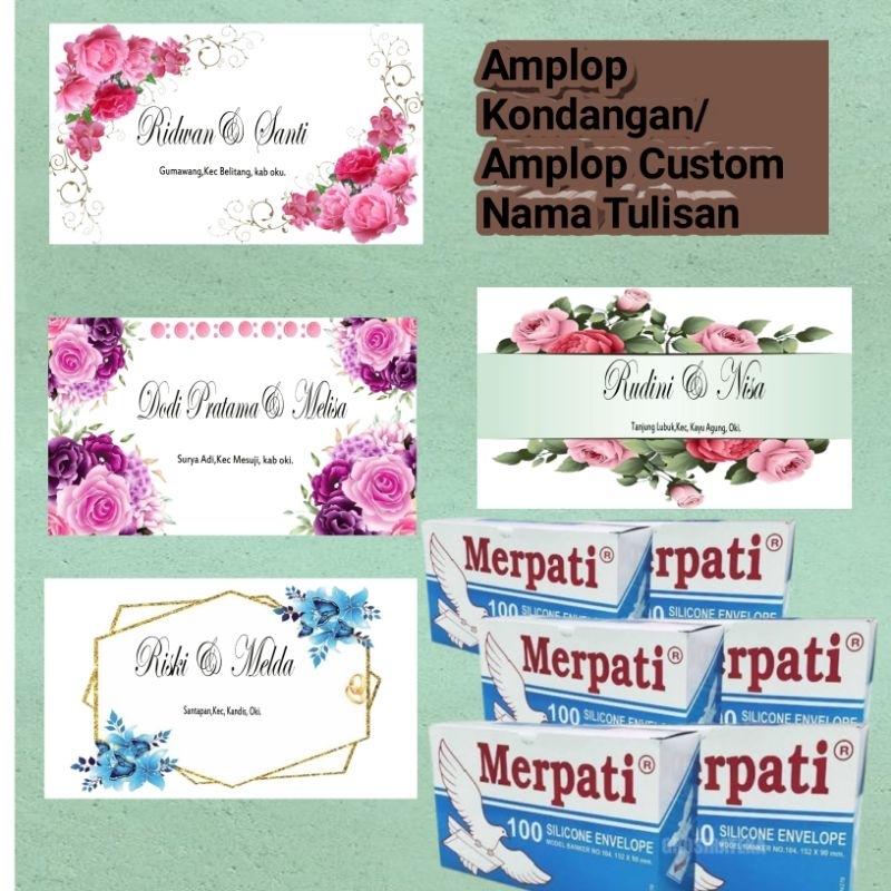 

Amplop kondangan Amplop Custom Nama Dan Tulisan. Harga Per 1 pcs minimal Order 100 pcs.