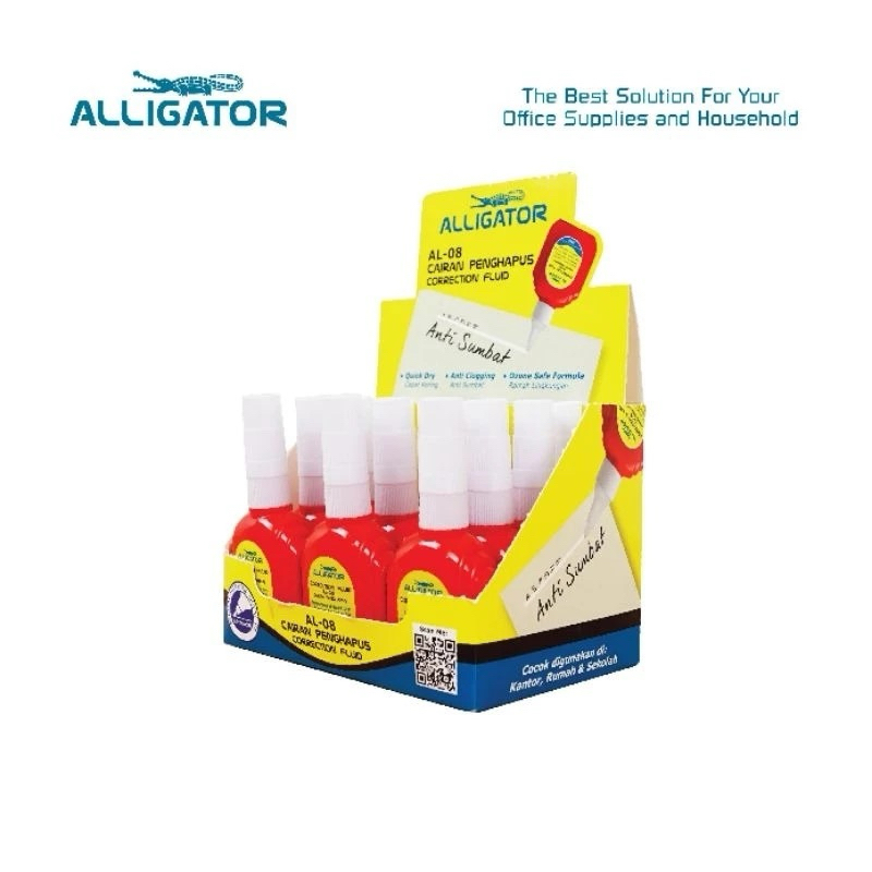 

( 1 BIJI ) Alligator Correction Fluid AL-08 Merah