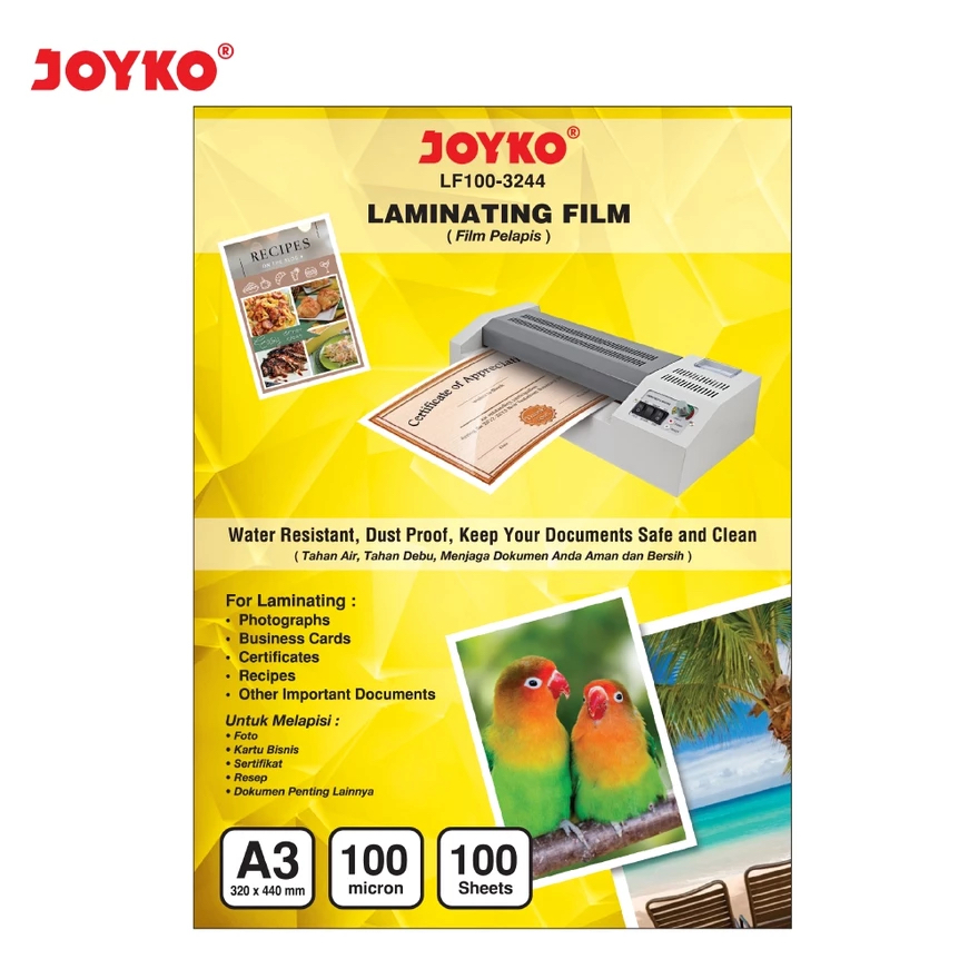 

PLASTIK LAMINATING FILM JOYKO LF100-3244 (A3)