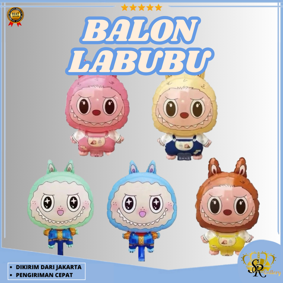 SR Balon Karakter Labubu Balon Jumbo Gas Foil Karakter