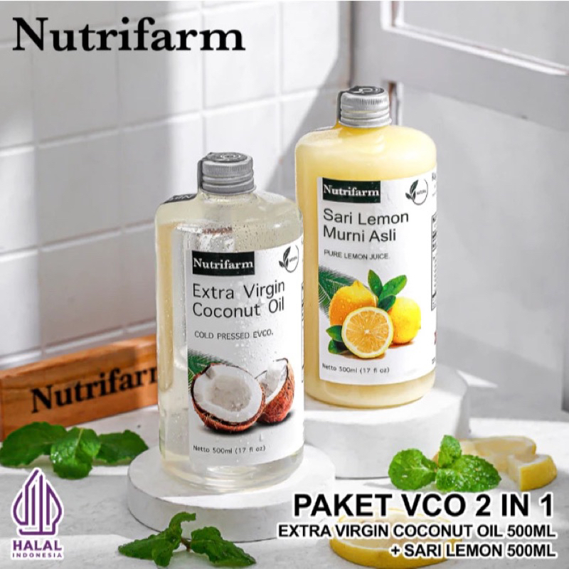 

PAKET DIET NUTRIFARM EXTRA VIRGIN COCONUT OIL VCO 500 ML DAN SARI LEMON NUTRIFARM 500 ML / EXTRA VIRGIN COCONUT OIL 100 % ASLI MURNI ORGANIK PREMIUM QUALITY VCO / MINYAK KELAPA DAN SARI LEMON ORIGINAL NUTRIFARM/NUTRIFARM SARI LEMON MURNI TANPA CAMPURAN