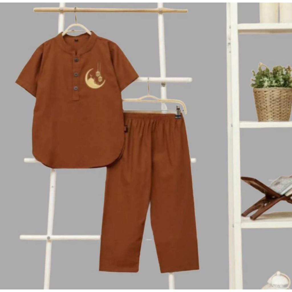 SETELAN KOKO BULAN SABIT ANAK LAKI LAKI TERBARU/BAJU MUSLIM ANAK LAKI LAKI BUAT USIA 1-10 TAHUN