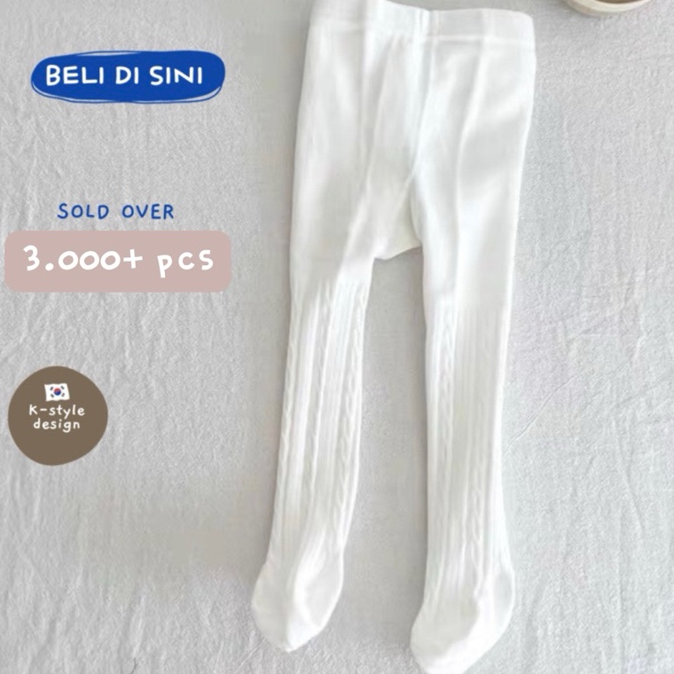 KODE N18K BABYCHAN  EMILY KNIT LEGGING  Korean legging  Legging bayi polos  Stocking bayi rajut Legg