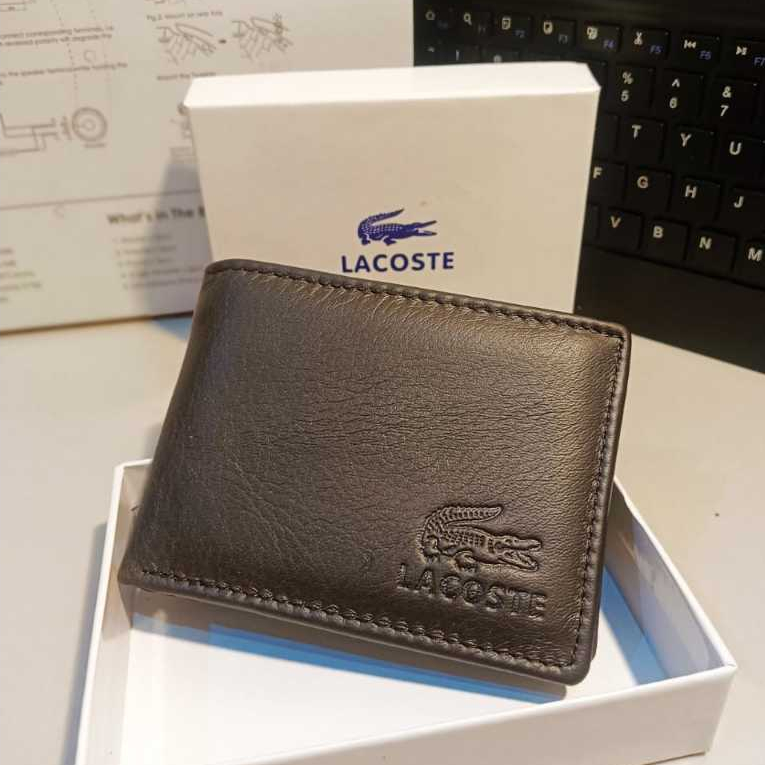 Dompet Lipat Pria LC Asli kulit garansi 100% Real Pict/dompet branded cowok free Box Mewah Elegant S