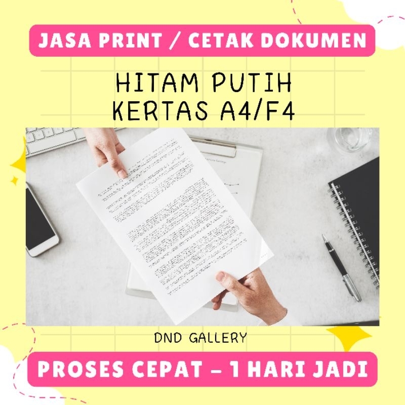 

JASA PRINT DOKUMEN A4 F4 HITAM PUTIH / JASA CETAK DOKUMEN A4 F4 HITAM PUTIH/ PRINT BERWARNA / PRINT HITAM PUTIH